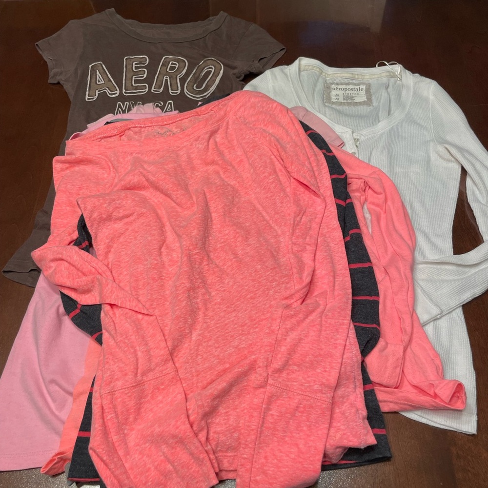 Teen girls short end long sleeve shirts (8)